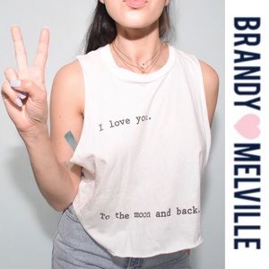 Brandy Melville “I Love You” Crop Top